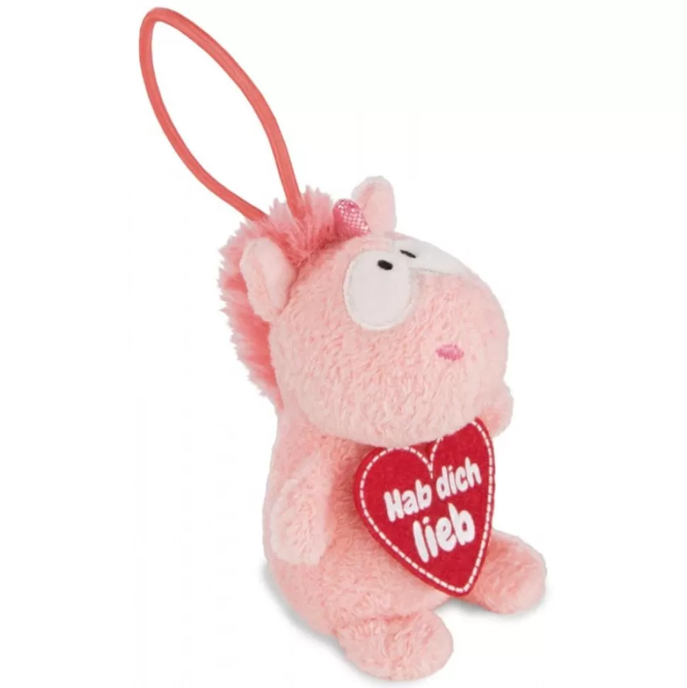 Message To Go>NICI Einhorn Merry Heart Hab Dich Lieb 8 Cm Mit Loop