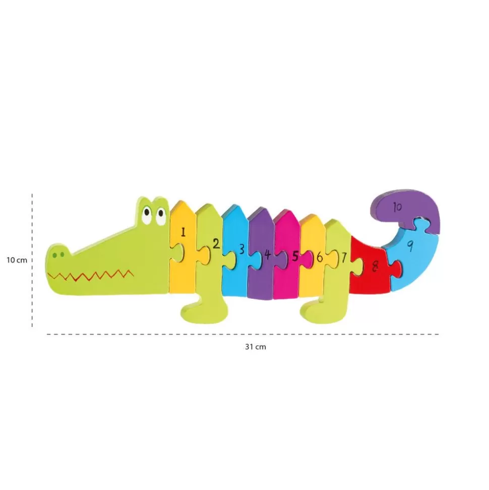 Orange Tree Toys>NICI Zahlenpuzzle Krokodil